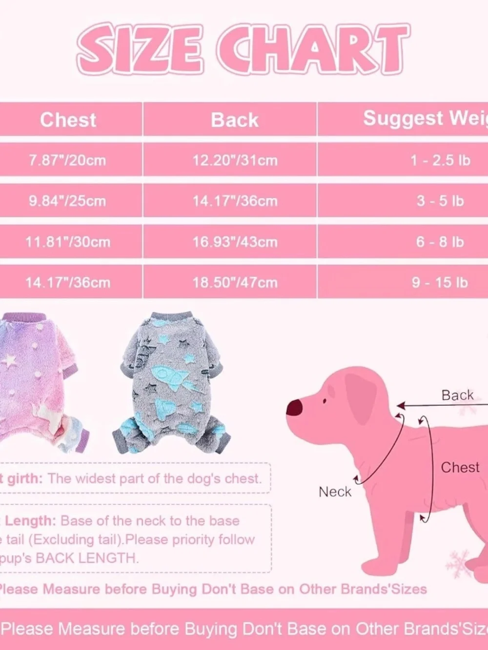 Pink Glow in the Dark Dog Pajamas XXXS Soft Fleece Puppy Jumpsuit NWT